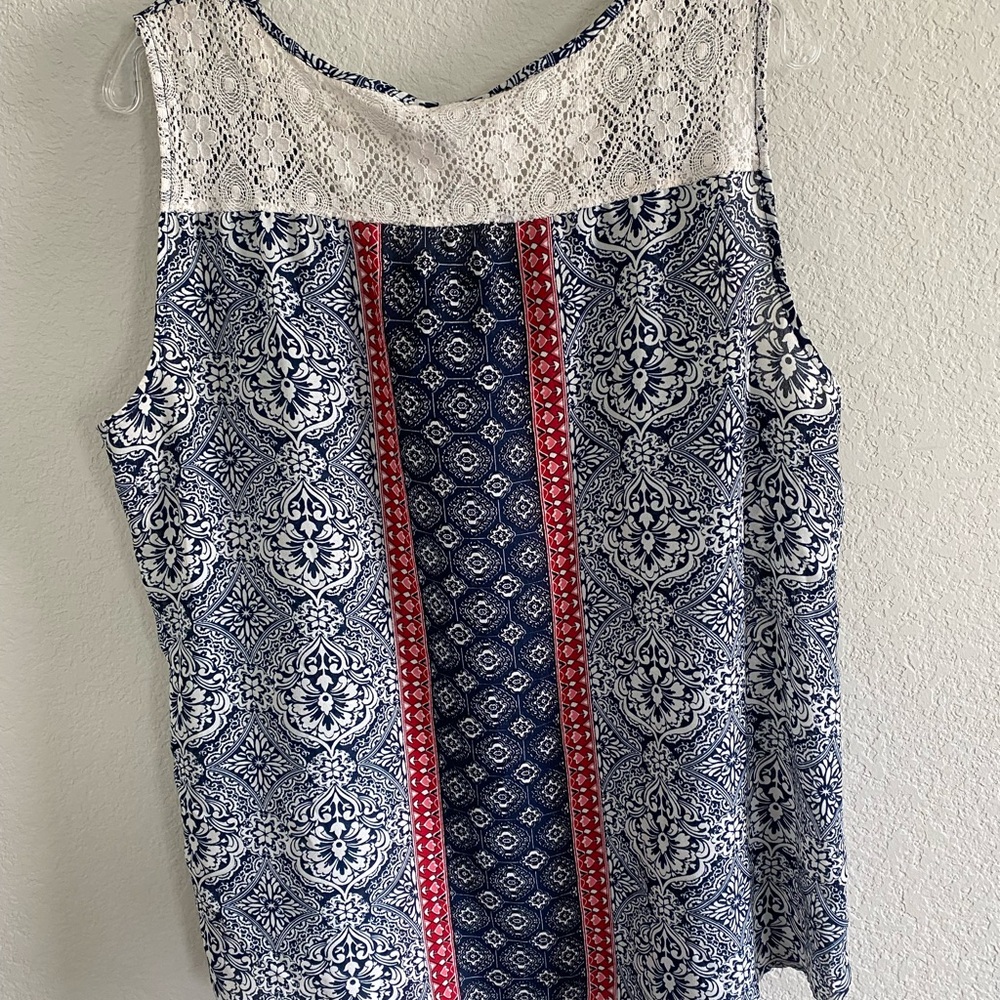 Westport 1962 Boho Sleeveless Blouse – 1X - Picture 4 of 6